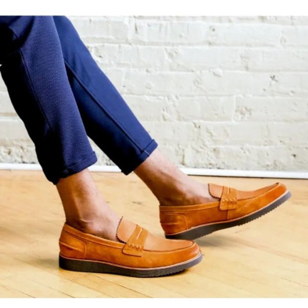 Marc Nolan Penny Loafers Abe sz 11 Nubuck Caramel Suede Caramel $125